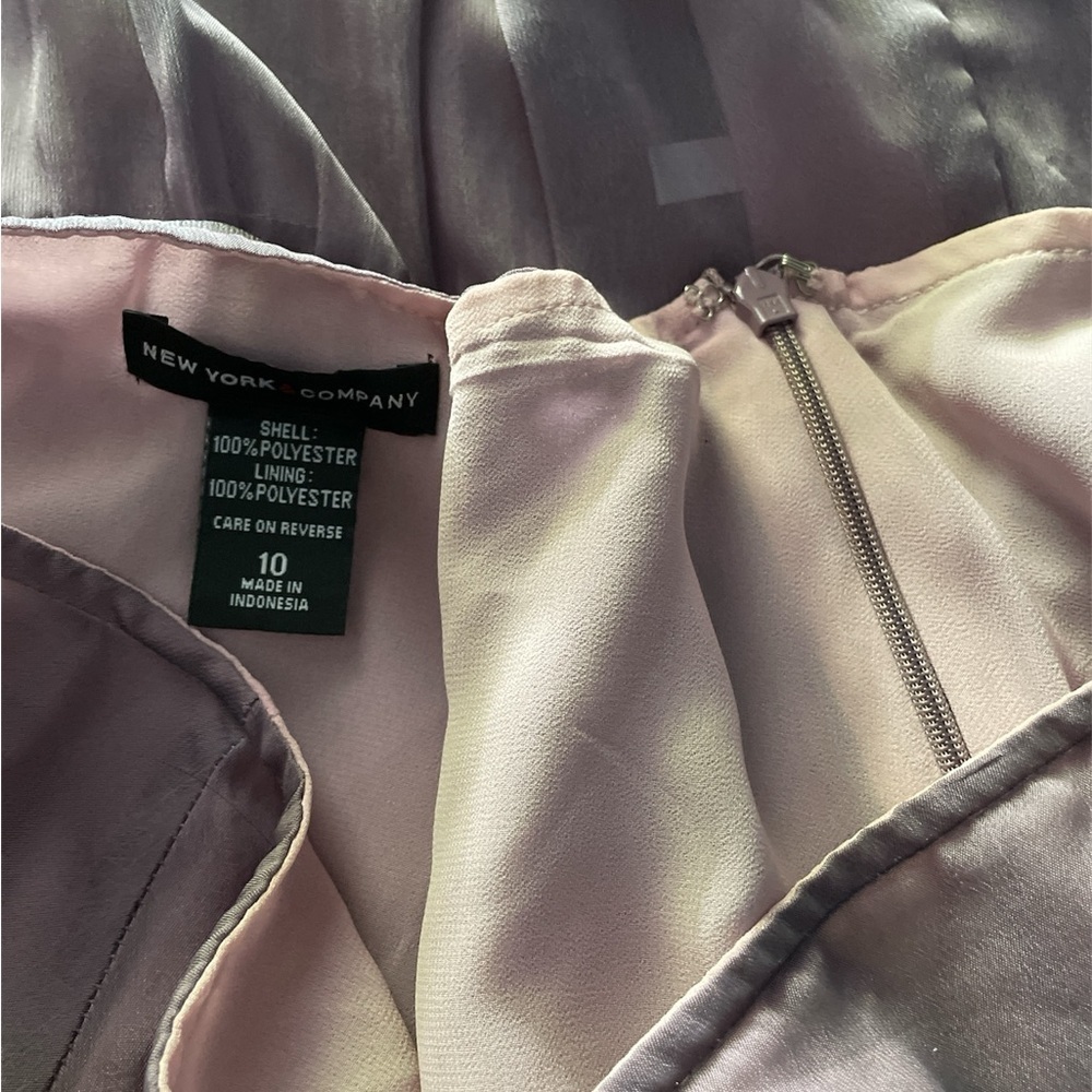 New York & CO. Purple Tiered A-Line Midi Skirt Size 10 Back Zipper. - Picture 2 of 7